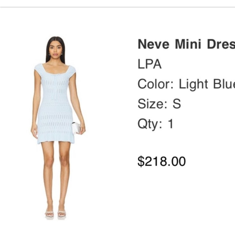 Light blue revolve dress size s